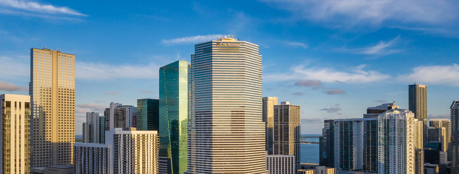 Miami skyline with Miami Tower in foreground